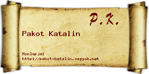 Pakot Katalin névjegykártya